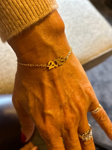 Customer photo review of Custom Year Anklet/Bracelet