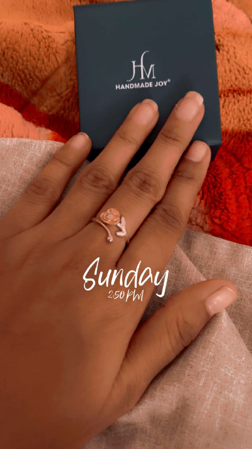 Customer photo review of Blooming Rose Sterling Silver Ring