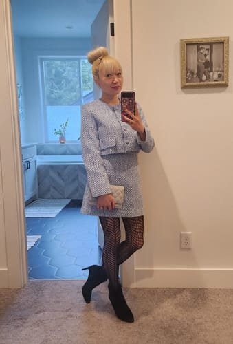 Customer photo review of Tweed Mini Skirt