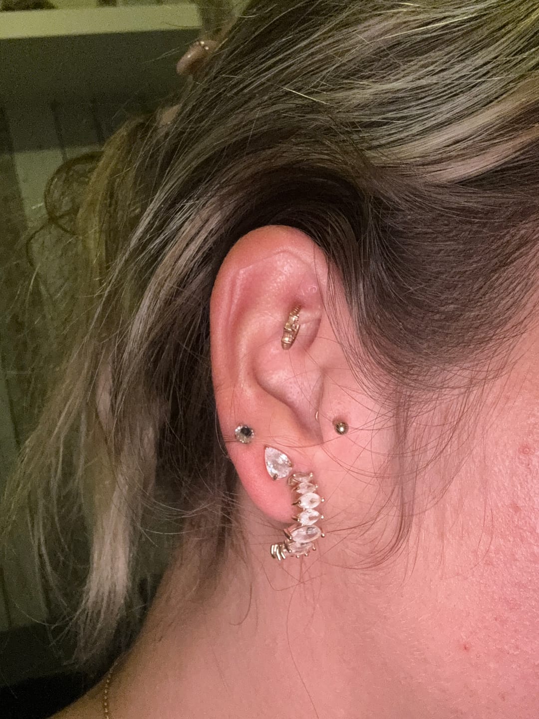 Customer photo review of Bianca Clicker Piercing | Chirurgenstahl