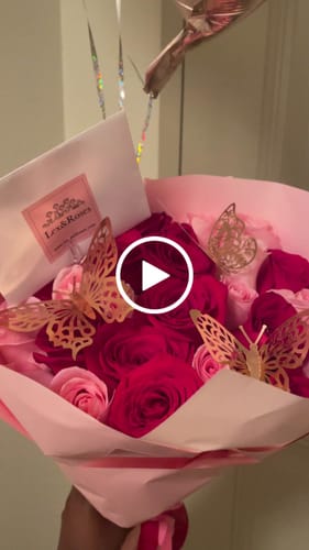 Customer video review of Pink & Red Rose Bouquet