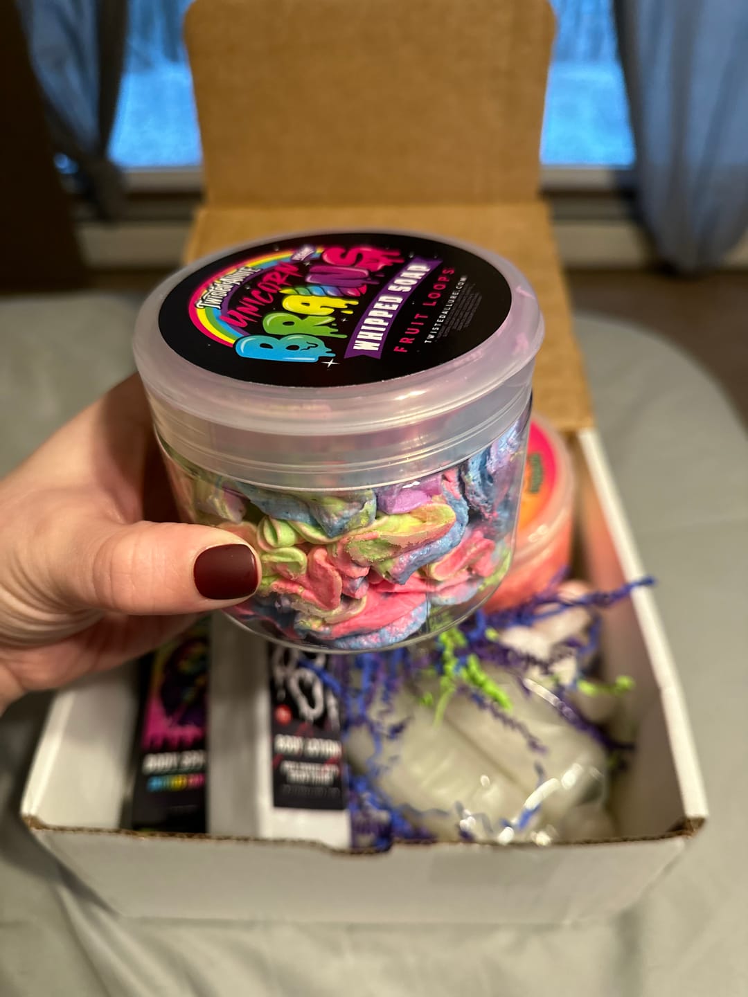 Customer photo review of Unicorn Brains Whipped Soap (Fruit Loops Cereal)
