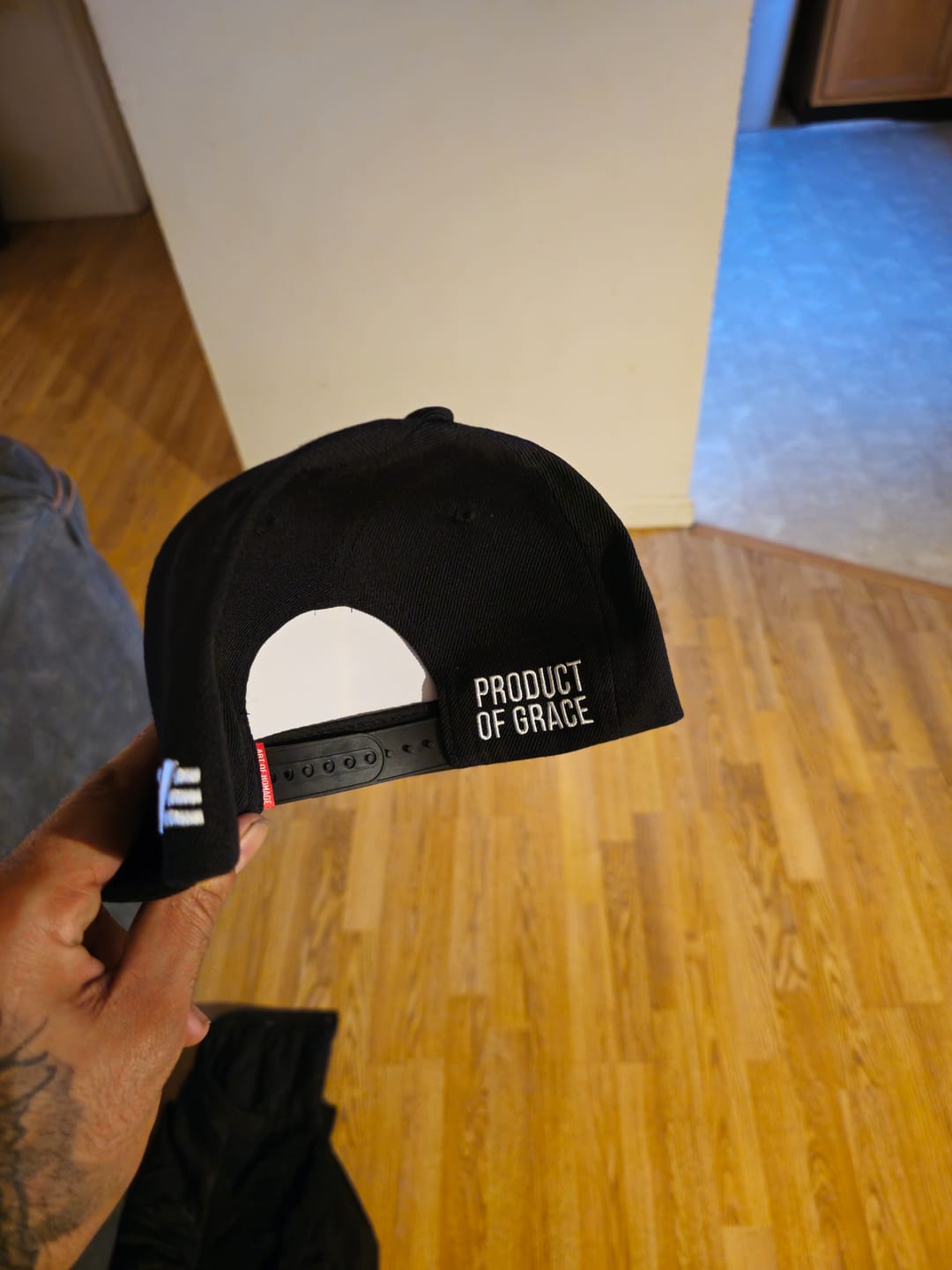 Customer photo review of YHWH Snapback - Black