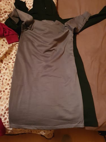 undefined review of Solid pocket hooded dress image 1 out of 1