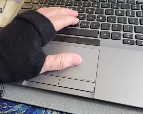 Customer photo review of Basics Fingerless Gloves Set - Black, Gray and Light Gray Box of 3