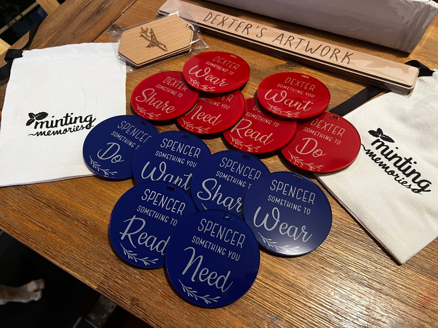 Customer photo review of Personalised Magnetic Artwork Hanger
