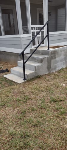 Customer photo review of Indoor/Outdoor Handrail Kit for Stairs