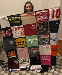 T-shirt quilt featuring lions football team, countryside soccer club by Patrick from CA
