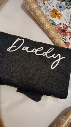 Customer photo review of On My Sleeve Personalised Daddy Sweatshirt