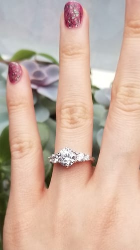 Customer photo review of 5-Stone CZ Ring in Sterling Silver
