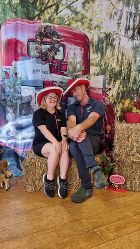 Customer photo review of Kate Red Christmas Truck Backdrop Designed by Mandy Ringe Photography