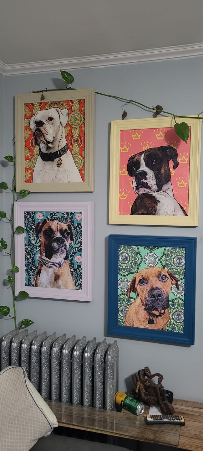 Customer photo review of Custom Pet Art Canvas Wrap