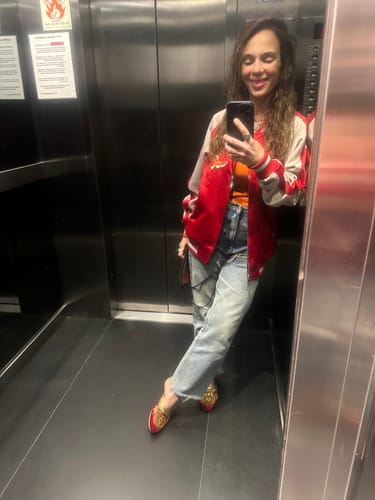 Customer photo review of Koi & Goldfish Sukajan Souvenir Jacket [Reversible]