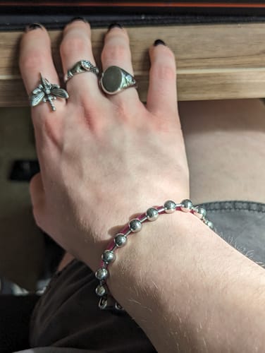 Customer photo review of 7mm Ball Chain Bracelet