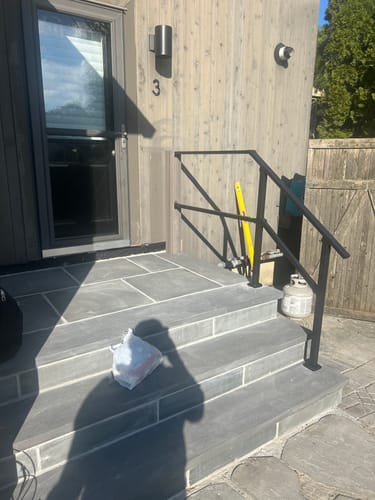 Customer photo review of Stairs Handrail Wall Extension