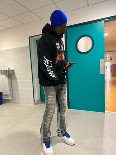 Customer photo review of Vencae™ BLUE JEANS - Flare rock