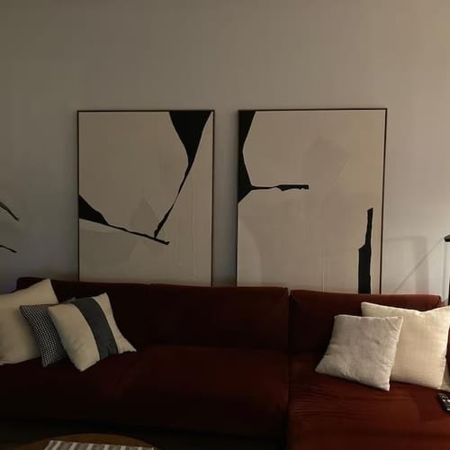 Customer photo review of Set of 2 Abstract Art #ABAO63