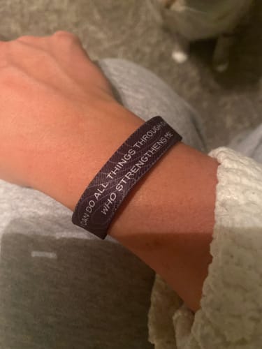 Customer photo review of Philippians 4:13 Wristband