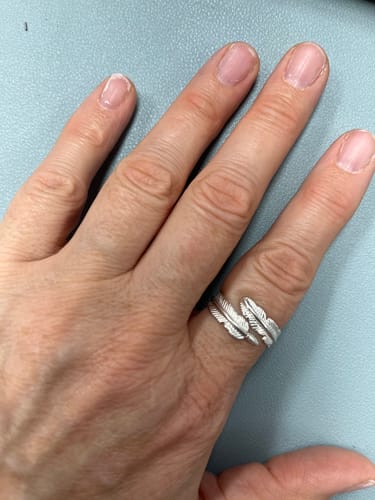 Customer photo review of Feather From An Angel Ring