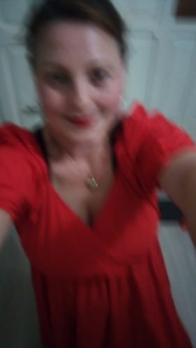 Customer photo review of Rochie Nefely rosie cu maneci scurte bufante