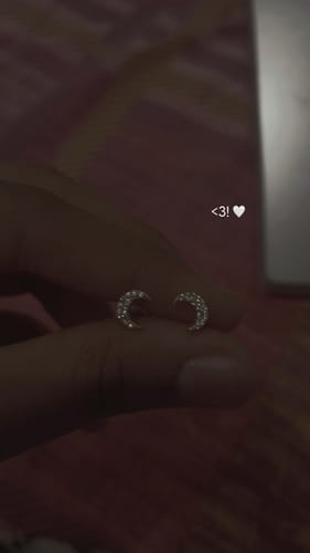 Customer photo review of Anushka Sharma Golden Crescent Zircon Earrings