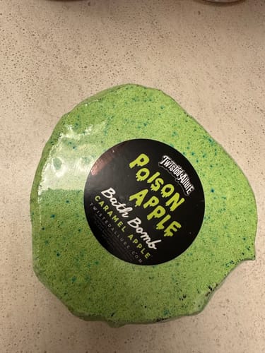 Customer photo review of Poison Apple  Bath Bomb (caramel apple)