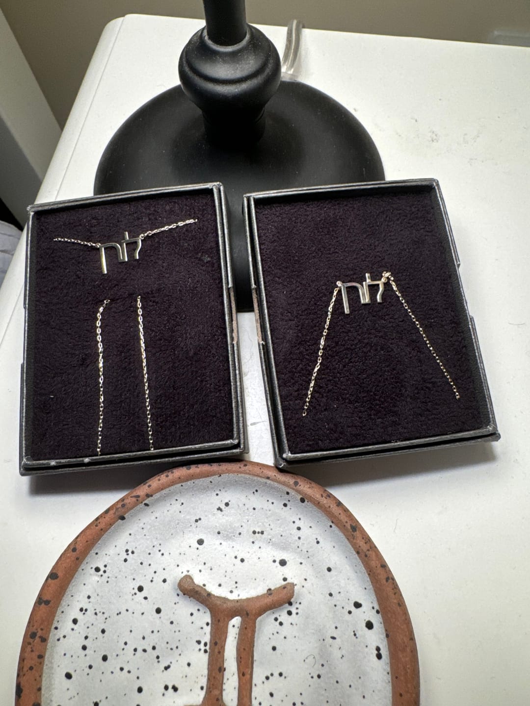 Customer photo review of Hebrew Name Necklace