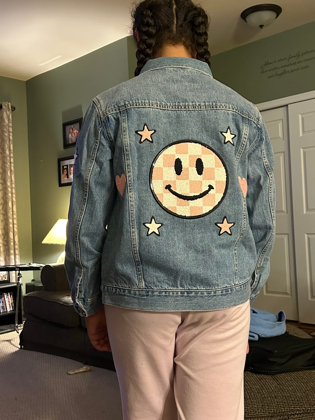 Customer photo review of Kids Classic Oversized Denim Jacket