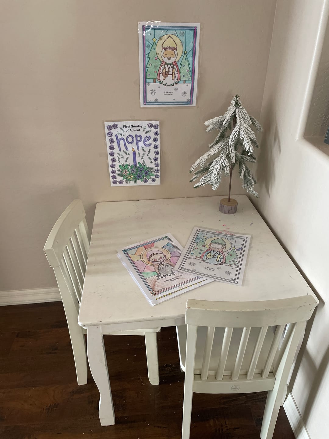 Customer photo review of December Saints Coloring Sheets - Digital Download