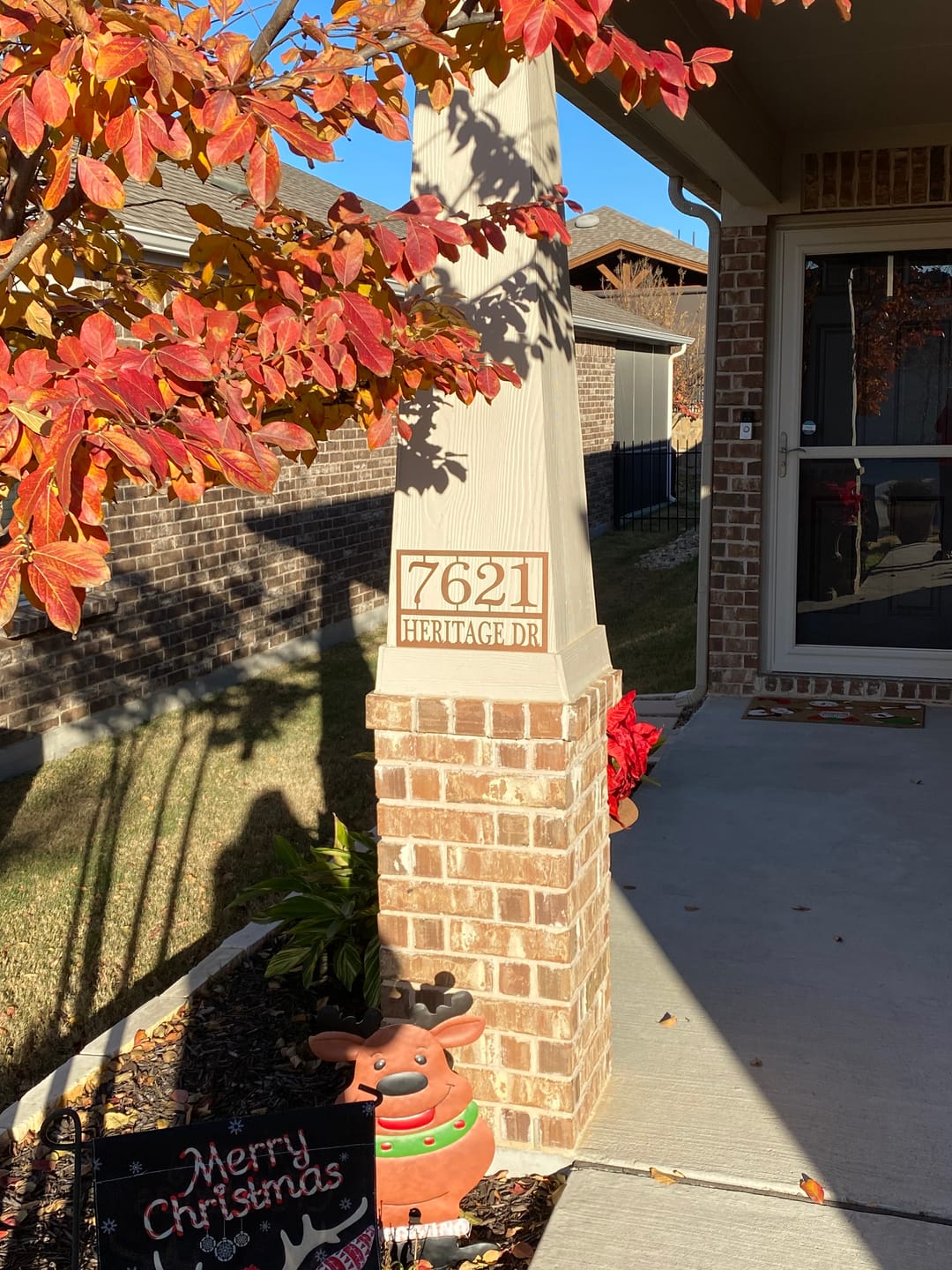 Customer photo review of Home Address Plaque - 3 Sizes - Personalized Metal Street Name and House Numbers Sign