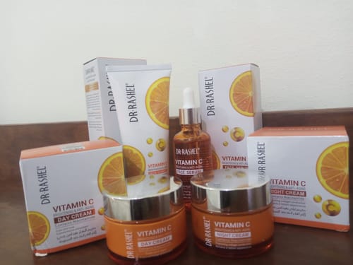 Customer photo review of Dr.Rashel Vitamin C Series with Day & Night Cream - Pack of 4