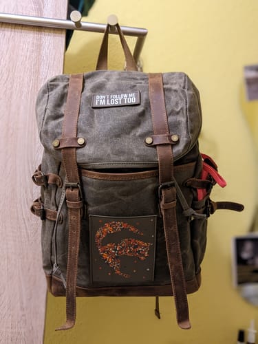 Customer photo review of BIG PATCH Blumenfuchs (olivgrau)