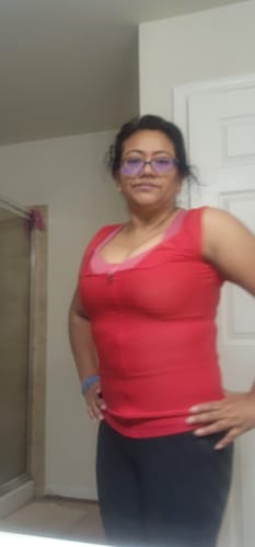 Customer photo review of Women's Zipper Heat Trapping Sweat Vest