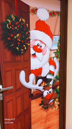 Customer photo review of Decorazione per porta d'ingresso di Natale 2023