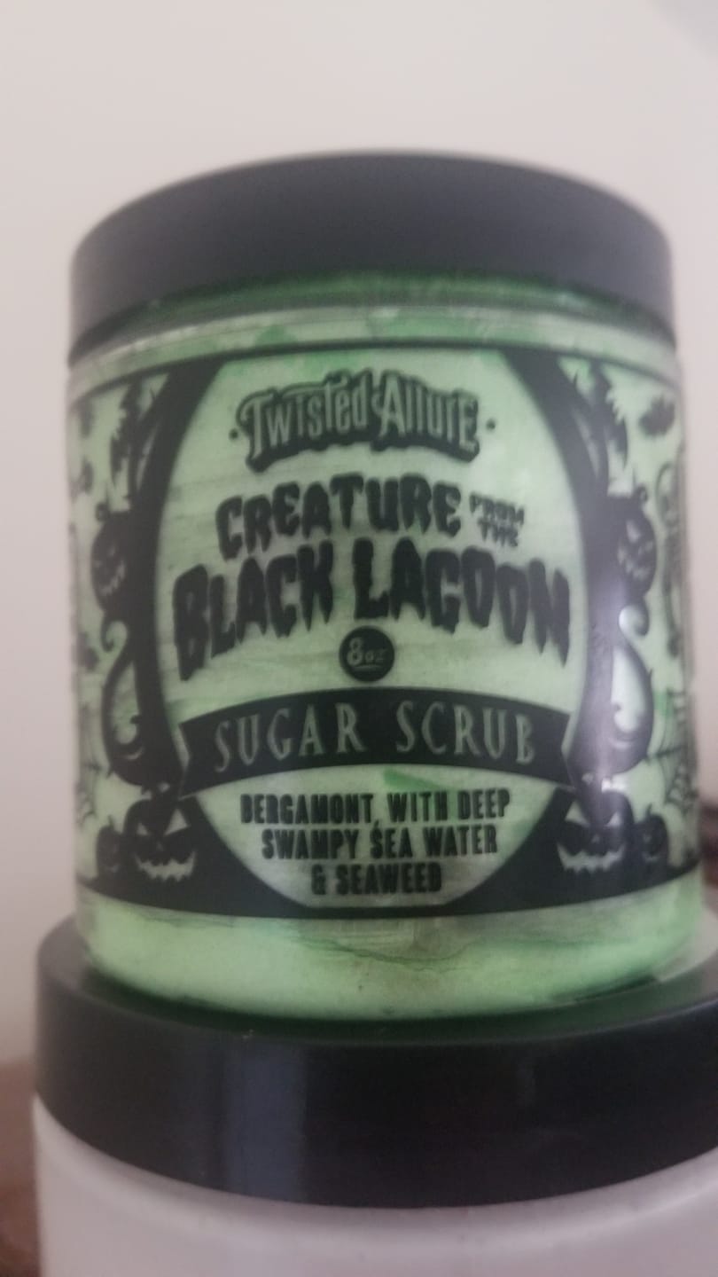 Customer photo review of Creature from the black lagoon Sugar Scrub