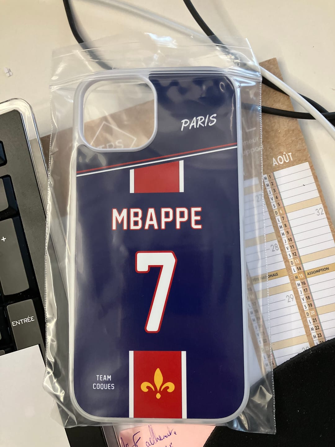 Customer photo review of Coque foot PARIS SG Domicile 1 personnalisable - TEAMCOQUES
