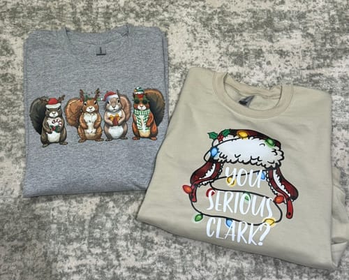 Customer photo review of You Serious Clark DTF Transfer