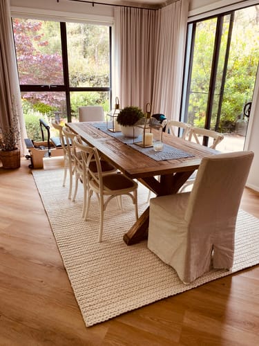 Customer photo review of Zayna Cue Contemporary White Wool Rug