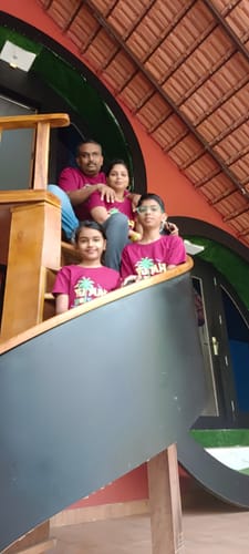 Customer photo review of Family Vacation Matching Family T-Shirts Set of 3 and 4 for Mom, Dad, Son & Daughter