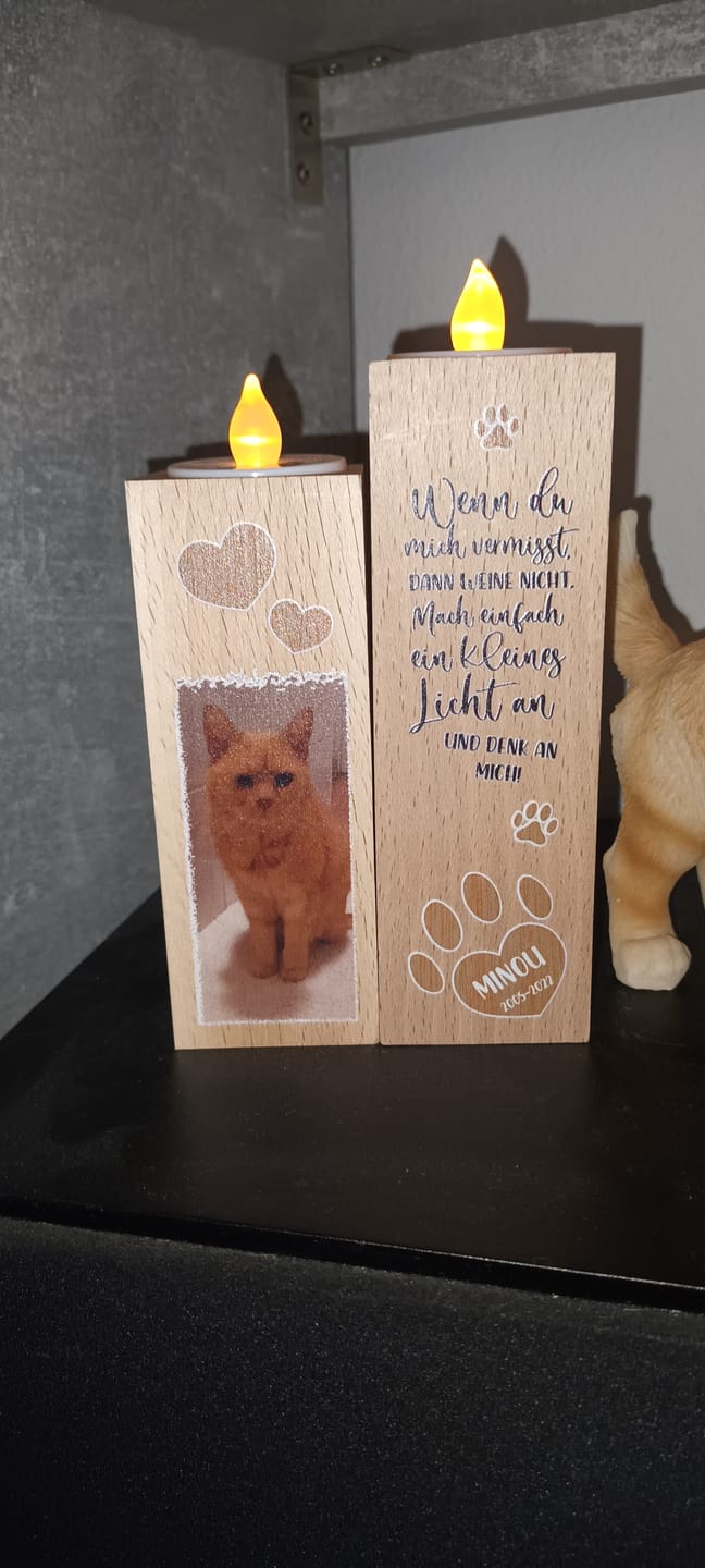 Customer photo review of Wenn du mich vermisst - Individueller Teelichthalter