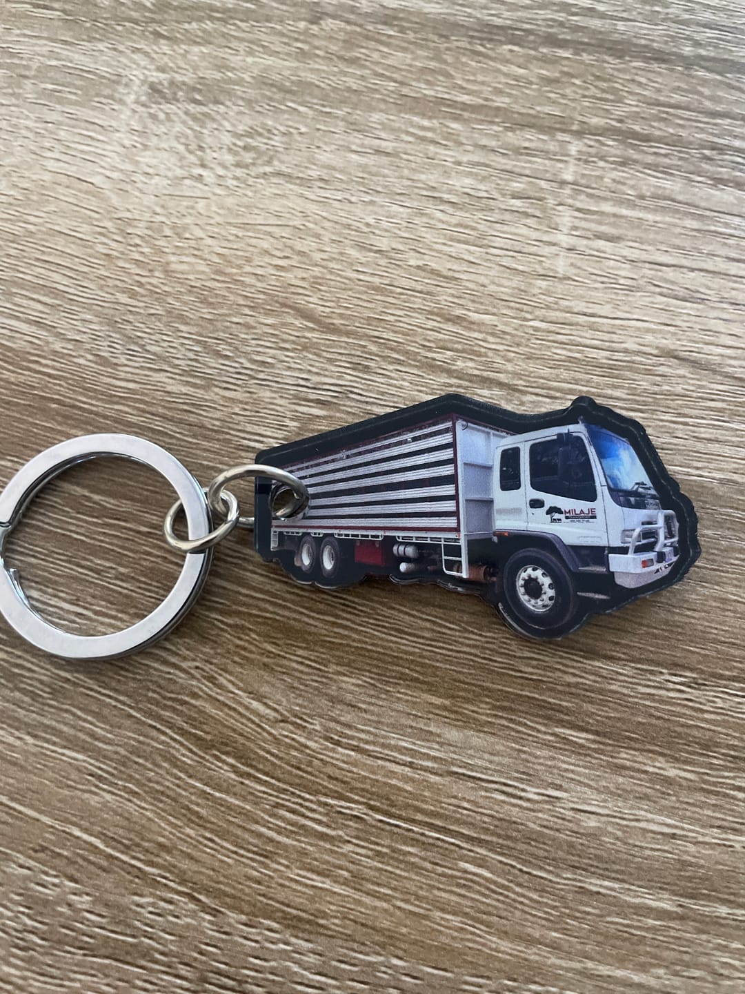 Customer photo review of PG Mini Custom Keychain