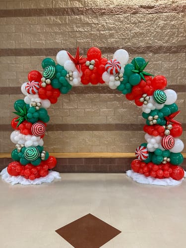 Customer photo review of 10x8 Ft Aluminum Balloon Arch Frame Wedding Arch Stand