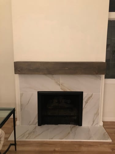 Customer photo review of Rustic Mantels