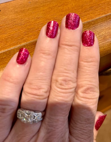 Customer photo review of Mrs Clause | Nail Polish Wraps