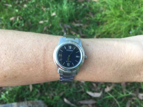 Customer photo review of Citizen Eco-Drive Women's 30mm Stainless Steel Eco Drive Watch FE1220-89L