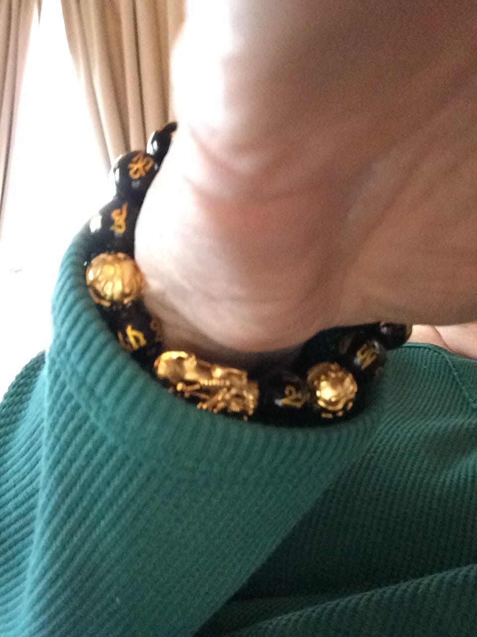 Customer photo review of Feng Shui Black Obsidian Wealth Bracelet