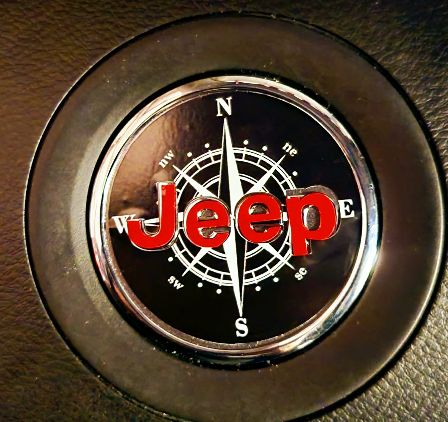 Customer photo review of Compass Steering Wheel Decal for Jeep