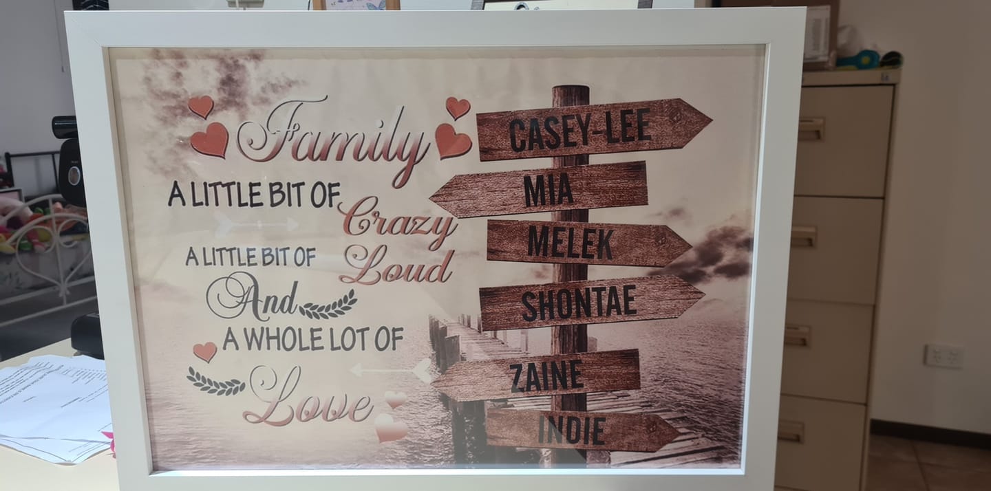 Customer photo review of Family A Little Bit Of Crazy - Personalized Canvas - Gift For Family