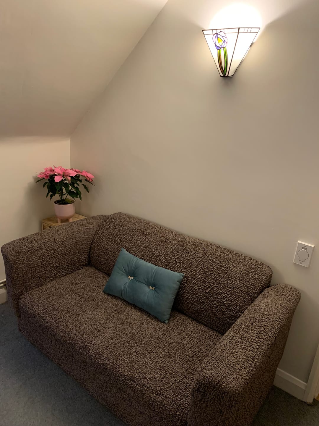 Customer photo review of 3 Seater Recliner Sofa Cover - Grey, Velvet