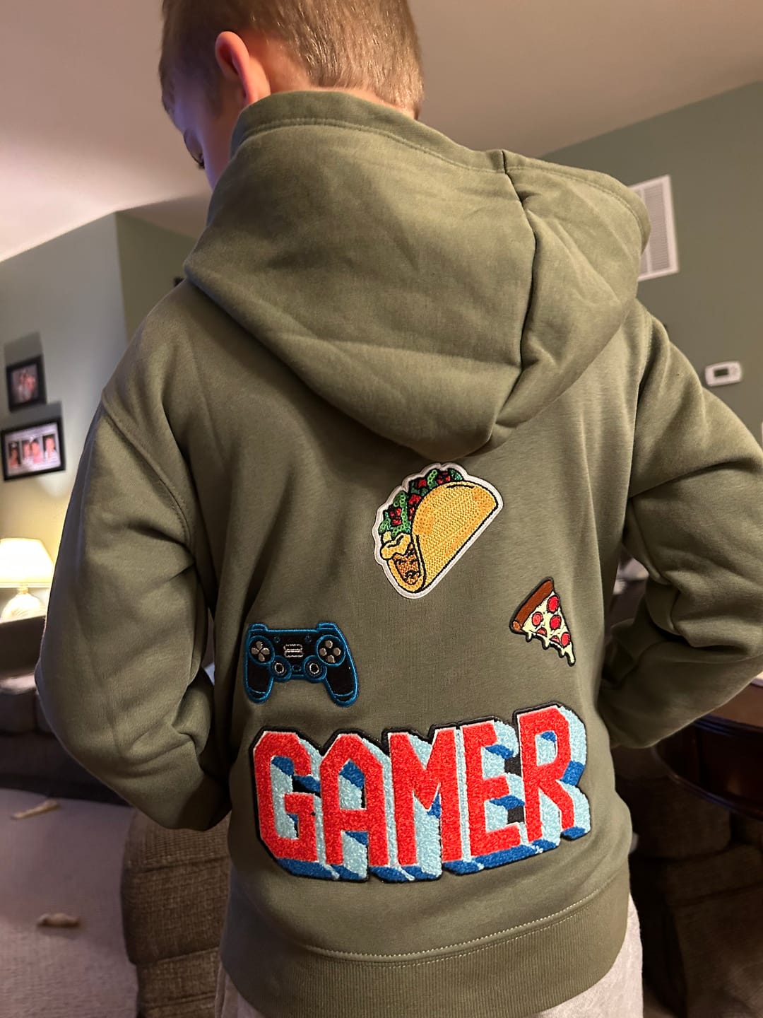 Customer photo review of Kids Zip Hoodie